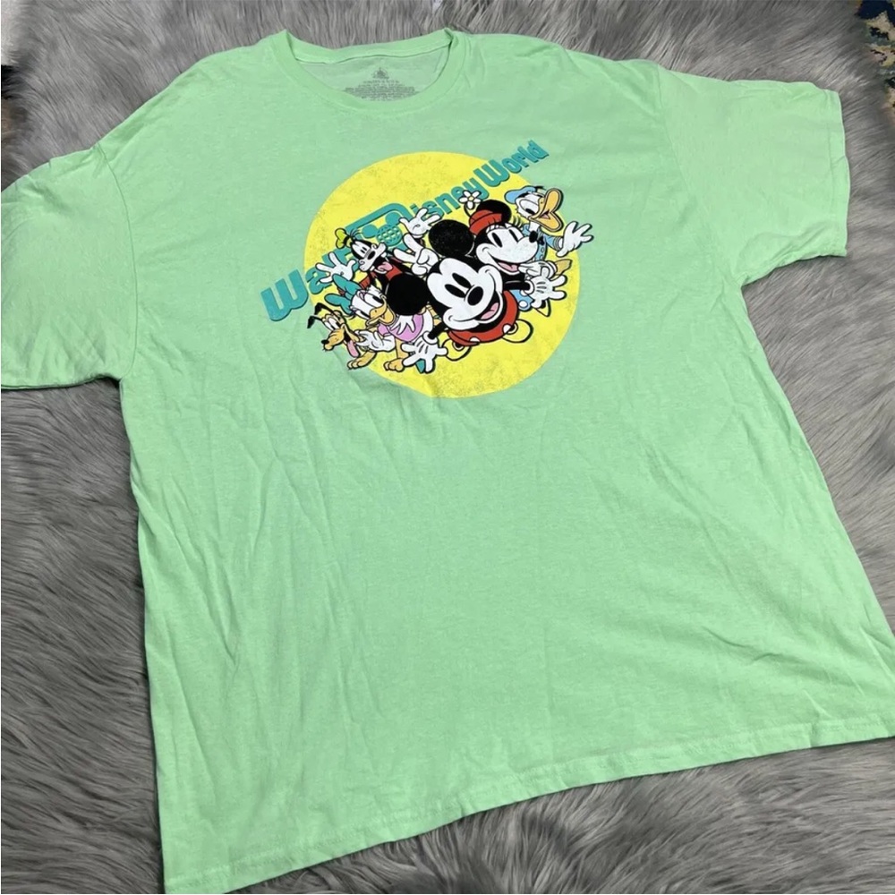 Walt Disney World Green Retro Character T Shirt XXL